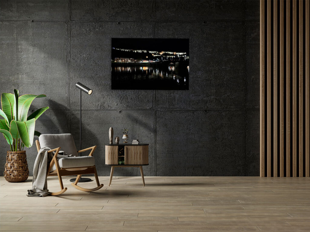 mockup photos sur la Citadelle de Namur éclairée, depuis le boulevard de la Meuse réalisée par Valérie Decock de l'atelier VADE