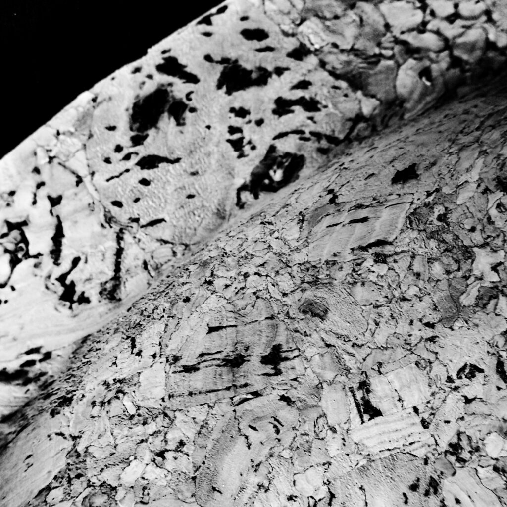 Détail du Cork Bowl de Vitra - photos noir et blanc de Valérie Decock